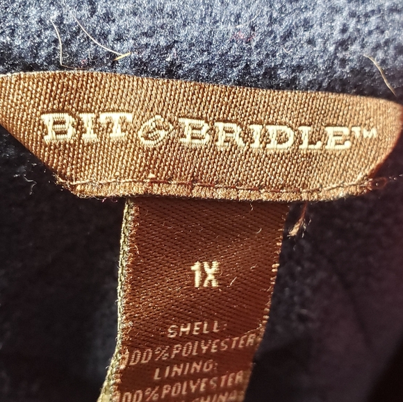 Bit & Bridle Purple & Black Quilted Vest Size 1X - Picture 6 of 8